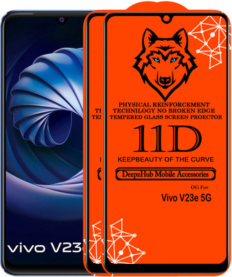 DeepzHub Edge To Edge Tempered Glass for Vivo V23e 5G(Pack of 2)