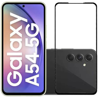 KMPERED Edge To Edge Tempered Glass for Samsung Galaxy A54 5G, Samsung A54 5G, Samsung Galaxy A54, Samsung A54(Pack of 1)