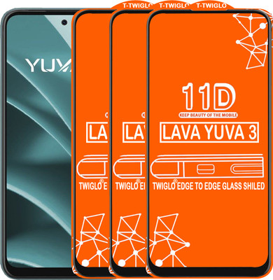 Flipkart SmartBuy Edge To Edge Tempered Glass for LAVA YUVA 3(Pack of 3)