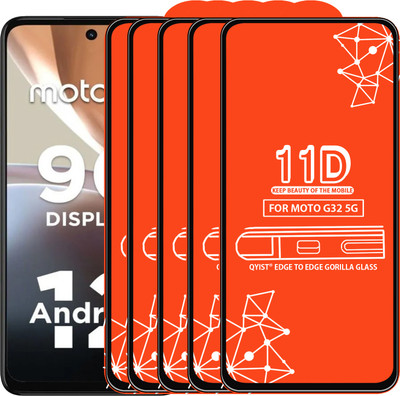 Qyist Edge To Edge Tempered Glass for Moto G32 5G(Pack of 5)