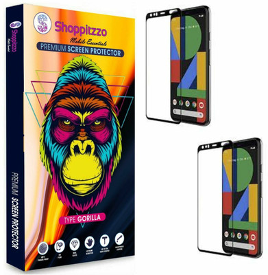 Shoppitzzo Edge To Edge Tempered Glass for Google Pixel 4 (5.7 inch)**DuraGlass**Millitary Grade-Anti Explosion-Tempered Glass/Full Screen Coverage-Edge to Edge/9H Hardness/With Easy Installation Kit(Pack of 2)