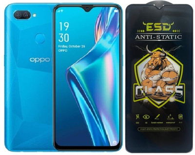 TELESHIELD Edge To Edge Tempered Glass for Oppo A11K, ESD Glass, ESD Protector, Edge to Edge, Screen Protector(Pack of 1)