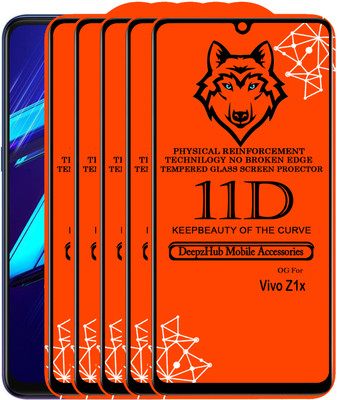DeepzHub Edge To Edge Tempered Glass for Vivo Z1x(Pack of 5)