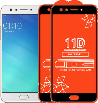 Roxel Edge To Edge Tempered Glass for Oppo F3(Pack of 2)