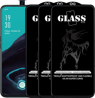 TWIGLO Edge To Edge Tempered Glass for OPPO Reno 2z(Pack of 3)