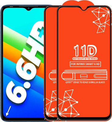 Qyist Edge To Edge Tempered Glass for Infinix Smart 6 Hd(Pack of 2)