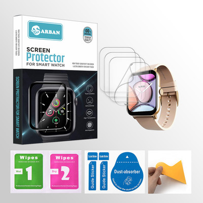 ARBAN Edge To Edge Tempered Glass for boAt Wave Ultima Max 1.9 inch Smartwatch 4 PROTECTOR + 4 WIPES + 4 DUST REMOVAL STICKER + 1 WIPER(Pack of 4) ARBAN Edge To Edge Tempered Glass for boAt Wave Ultima Max 1.9 inch Smartwatch 4 PROTECTOR + 4 WIPES + 4 DUST REMOVAL STICKER + 1 WIPER(Pack of 4)