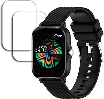 SOMTONE Edge To Edge Tempered Glass for pTron Force X10e Smartwatch with 1.7 inch SCREEN GUARD(Pack of 2)