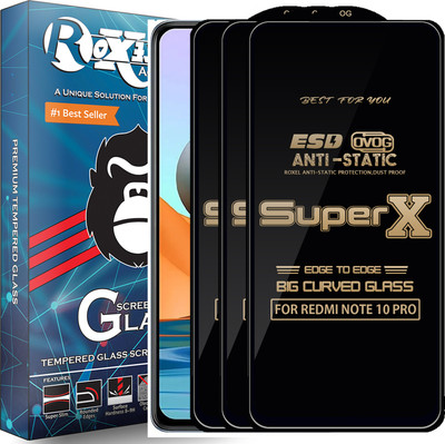 Roxel Edge To Edge Tempered Glass for REDMI NOTE 10 PRO(Pack of 3)