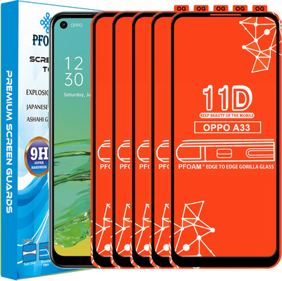 PFOAM Edge To Edge Tempered Glass for OPPO A33(Pack of 5)