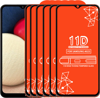 Qyist Edge To Edge Tempered Glass for Samsung Galaxy A02S(Pack of 6)