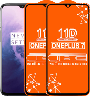 TWIGLO Edge To Edge Tempered Glass for ONEPLUS 7(Pack of 2)