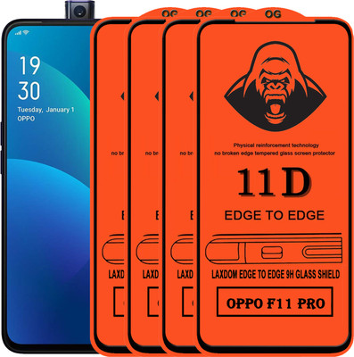 Laxdom Edge To Edge Tempered Glass for OPPO F11 PRO(Pack of 4)