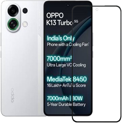 BRENZZ Edge To Edge Tempered Glass for OPPO K13 Turbo 5G(Pack of 1)