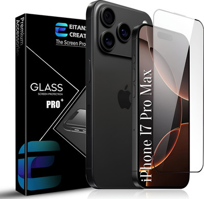 EITANSHA CREATION Edge To Edge Tempered Glass for iPhone 17 Pro Max, Apple iPhone 17 Pro Max(Pack of 1)