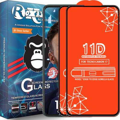 Roxel Edge To Edge Tempered Glass for Tecno Camon 17(Pack of 2)