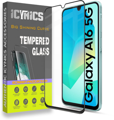 ICYNICS Edge To Edge Tempered Glass for Samsung Galaxy A16 5G, Anti-Fingerprint, Waterproof, Oil-resistant, Bubble-Free, Anti-Static, Scratch Resistant Full Coverage with Wooden box to ensure safety(Pack of 1)