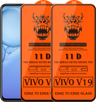 Forego Edge To Edge Tempered Glass for Vivo V19(Pack of 2)