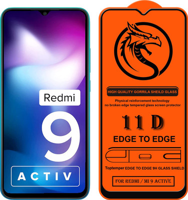 TOPTEMPER Edge To Edge Tempered Glass for REDMI 9 ACTIVE(Pack of 1)