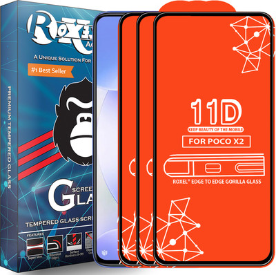 Roxel Edge To Edge Tempered Glass for Poco X2(Pack of 3)