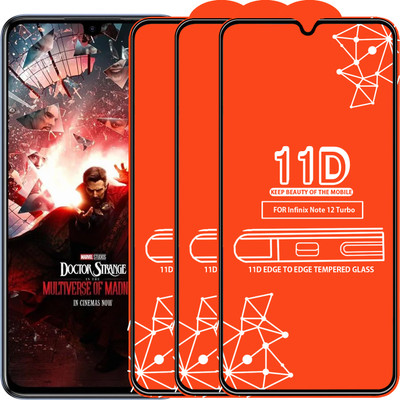 Roxel Edge To Edge Tempered Glass for Infinix Note 12 Turbo(Pack of 3)