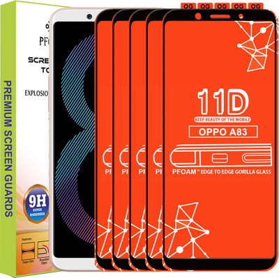 PFOAM Edge To Edge Tempered Glass for Oppo A83(Pack of 5)
