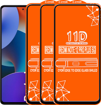 CYOR Edge To Edge Tempered Glass for REDMI NOTE 12 PRO PLUS 5G(Pack of 3)