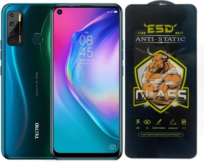 Obstinate Edge To Edge Tempered Glass for Tecno Spark 5, ESD Tempered Glass, ESD Screen Protector, Anti Static, Screen Protector(Pack of 1)