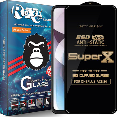Roxel Edge To Edge Tempered Glass for ONEPLUS ACE 5G(Pack of 1)