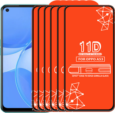 Qyist Edge To Edge Tempered Glass for Oppo A53(Pack of 6)