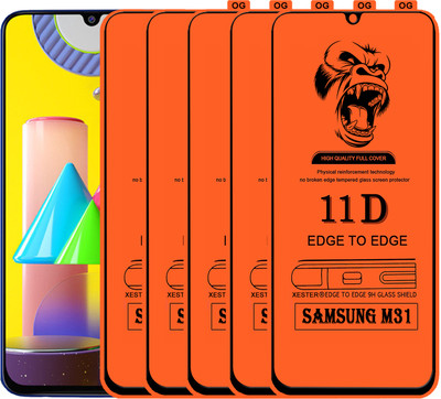 PFOAM Edge To Edge Tempered Glass for SAMSUNG GALAXY M31(Pack of 5)