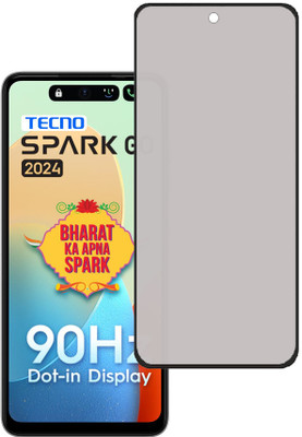 KARTRAY Edge To Edge Tempered Glass for Tecno Spark Go 2024, Matt Glass(Pack of 1)