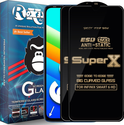Roxel Edge To Edge Tempered Glass for INFINIX SMART 6 HD(Pack of 2)