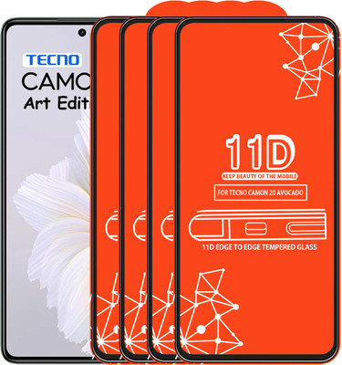 Qyist Edge To Edge Tempered Glass for Tecno Camon 20 Avocado Edition(Pack of 4)