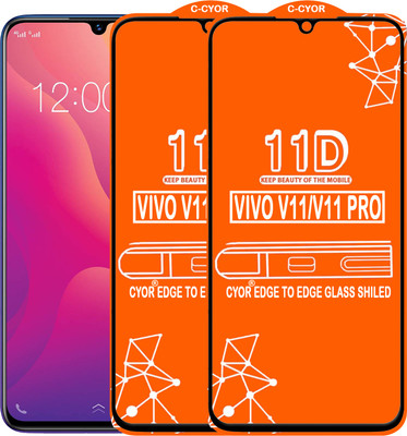 CYOR Edge To Edge Tempered Glass for Vivo V11 Pro(Pack of 2)