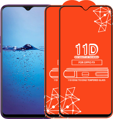 Roxel Edge To Edge Tempered Glass for Oppo F9(Pack of 2)