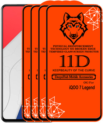 DeepzHub Edge To Edge Tempered Glass for iQOO 7 Legend(Pack of 4)