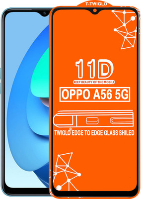 TWIGLO Edge To Edge Tempered Glass for OPPO A56 5G(Pack of 1)