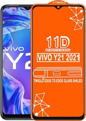 TWIGLO Edge To Edge Tempered Glass for VIVO Y21 2021(Pack of 1)