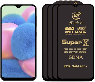 GDMA Edge To Edge Tempered Glass for SAMSUNG A70s(Pack of 4)