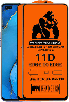 GDMA Edge To Edge Tempered Glass for OPPO Reno3 Pro(Pack of 2)