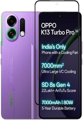 Bodoma Edge To Edge Tempered Glass for Oppo K13 Turbo Pro 5G(Pack of 1)