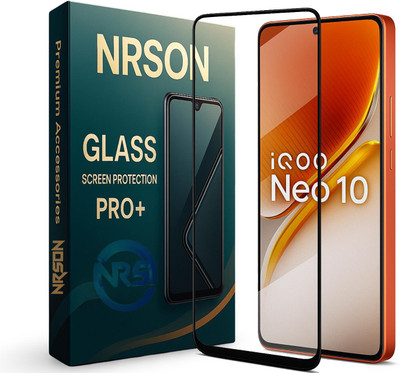 NRSON Edge To Edge Tempered Glass for iQOO Neo 10, 5G with Easy Self Installation Kit(Pack of 1)