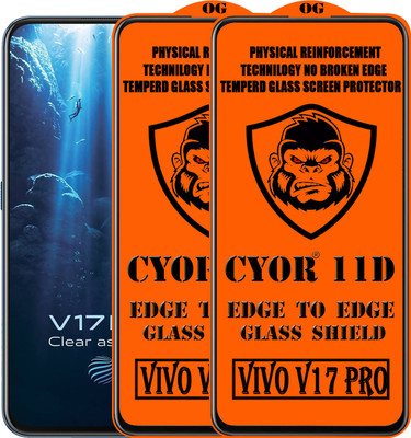 CYOR Edge To Edge Tempered Glass for VIVO V17 PRO(Pack of 2)