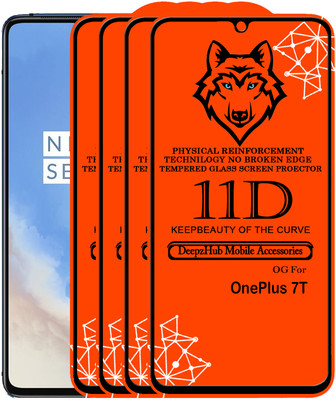 CRodible Edge To Edge Tempered Glass for OnePlus 7T(Pack of 4)