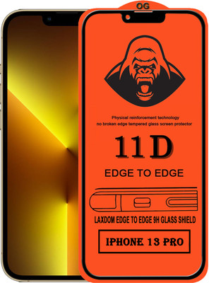 Laxdom Edge To Edge Tempered Glass for APPLE IPHONE 13 PRO(Pack of 1)