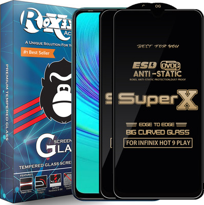 Roxel Edge To Edge Tempered Glass for INFINIX HOT 9 PLAY(Pack of 2)