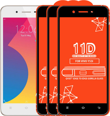 Qyist Edge To Edge Tempered Glass for VIVO Y53(Pack of 3)