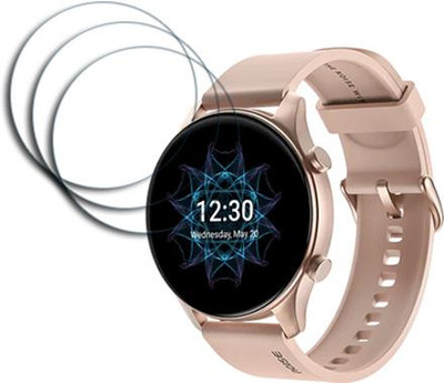 SOMTONE Edge To Edge Tempered Glass for NoiseFit Evolve 2 Smartwatch 1.2 inch SMARTWATCH SCREEN GUARD(Pack of 3)