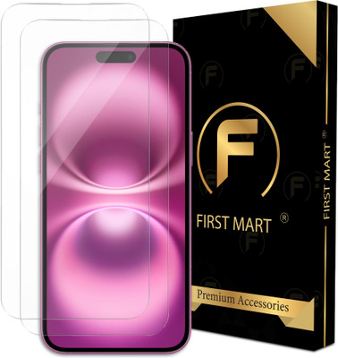 FIRST MART Edge To Edge Tempered Glass for IPhone 16 Plus, IPhone 15 Plus(Pack of 2)